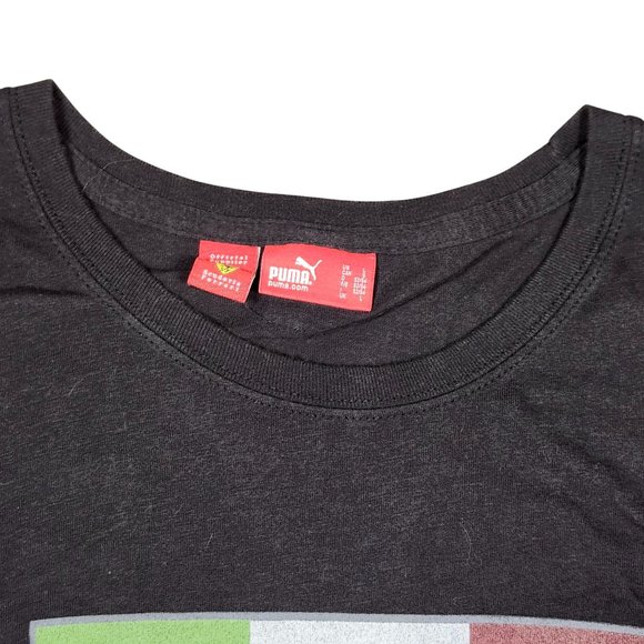 Puma Ferrari Campione Classic 1960s F1 Racing Graphic Black Mens Large T-Shirt - Picture 8 of 11